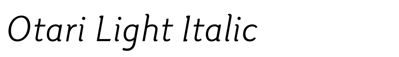 Otari Light Italic